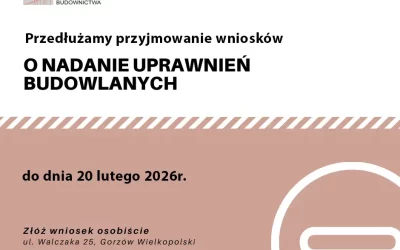Przyjmujemy nowe wnioski o nadanie uprawnień